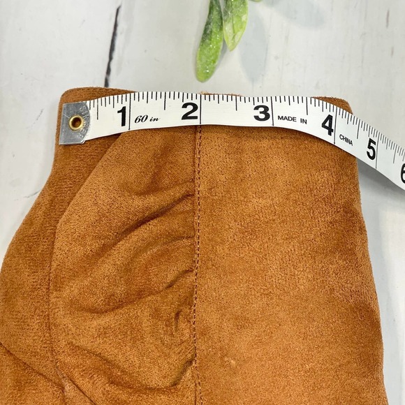 Women's Camel Ankle Boots with Ruffles (Size 7) - Picture 13 of 13